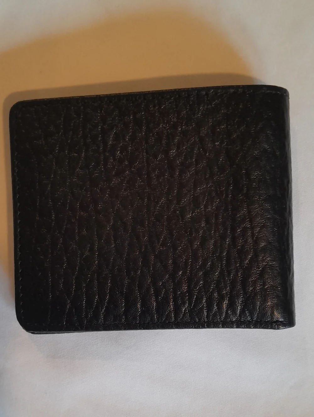 Handcrafted Black Leather Bifold Wallet